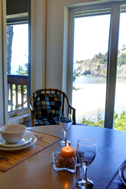 dining room with ocean views